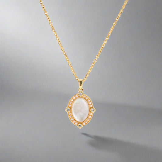 Embrace Delicate Sophistication with the Luminous Shell Pendant Necklace