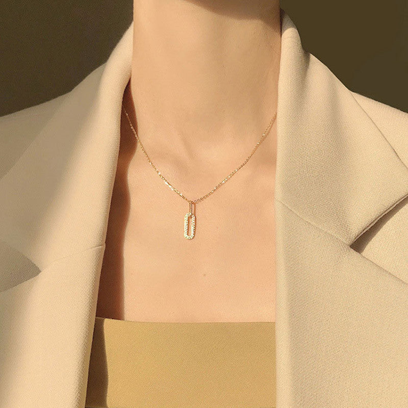 Embrace Minimalist Elegance with the Geometric Clip Necklace