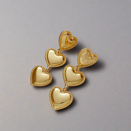 Chic Heart Tassel Earrings